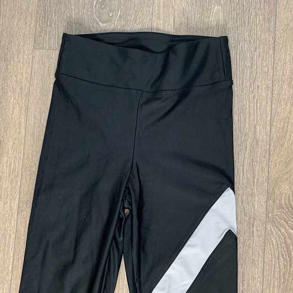 Koral Appeal Energy Leggings High Rise Waist Shine Black Silver Size XS - Picture 7 of 15